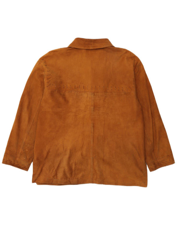 Conbipel Chaqueta de ante extragrande para mujer IT 46 Large Brown