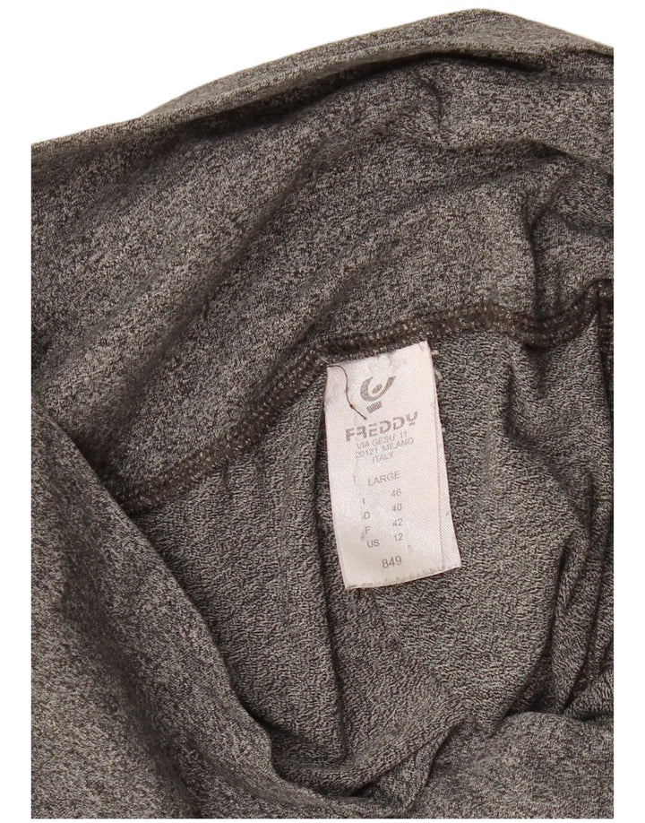 Freddy Leggings capri para mujer IT 46 Algodón moteado gris grande