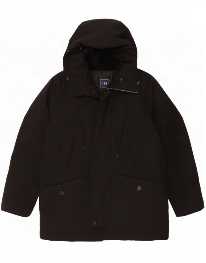 Gap Chaqueta acolchada con capucha para hombre UK 38 Mediana Poliéster negro