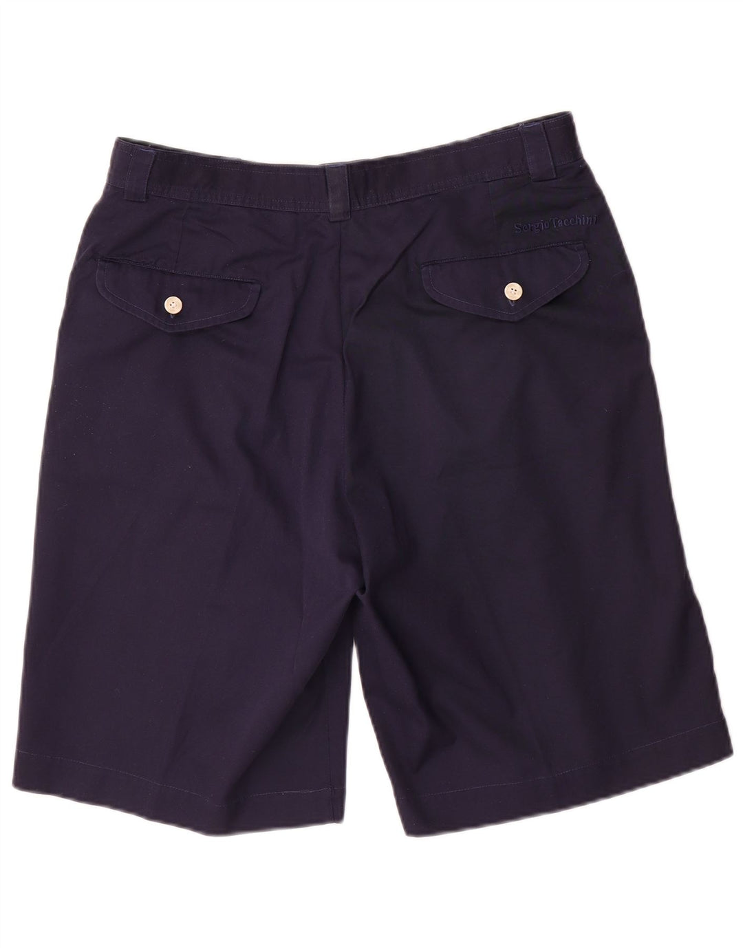 Sergio Tacchini Pantalones cortos chinos con clavijas para hombre IT 50 Large W32 Azul marino