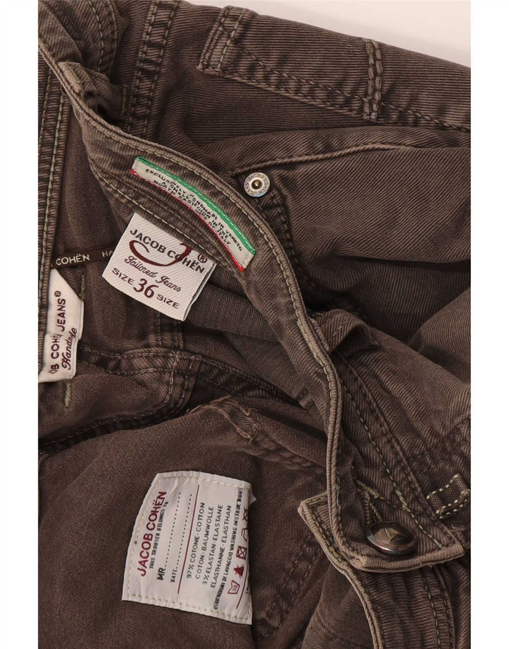 Jacob Cohen Vaqueros ajustados para hombre W36 L30 Algodón gris