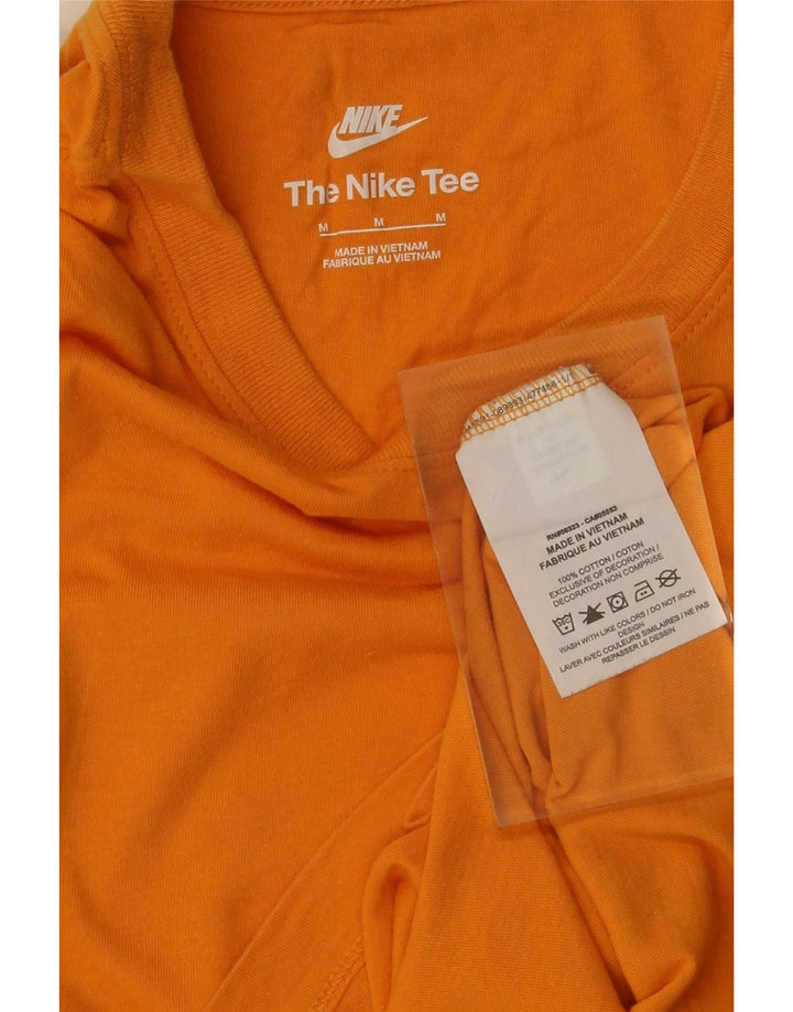 NIKE Mens T-Shirt Top Medium Orange Cotton