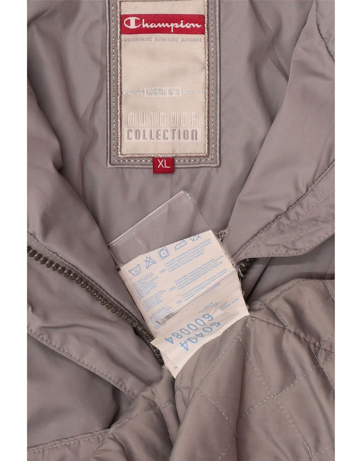 Champion Chaqueta cortavientos con capucha para mujer UK 40 XL Poliéster gris