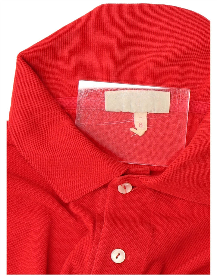 LACOSTE Polo para hombre Talla 6 XL Algodón rojo