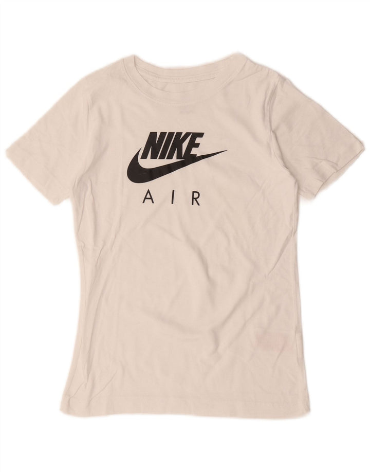 NIKE Camiseta gráfica para niños 10-11 años Mediana Blanco Algodón