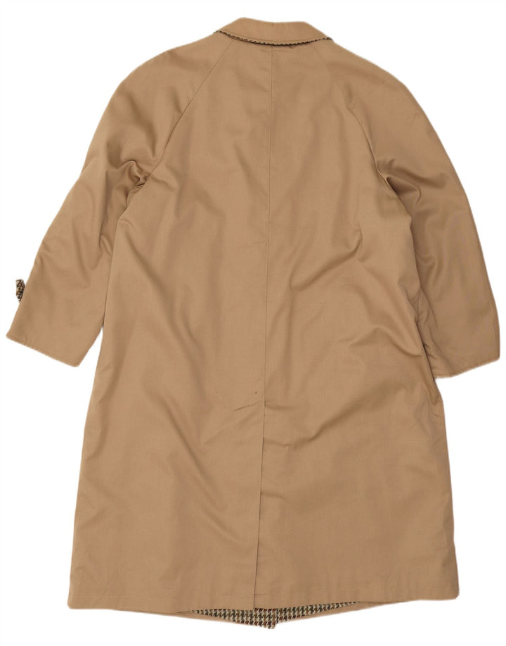 Abrigo reversible de gran tamaño vintage para mujer IT 47 XL Beige Houndstooth