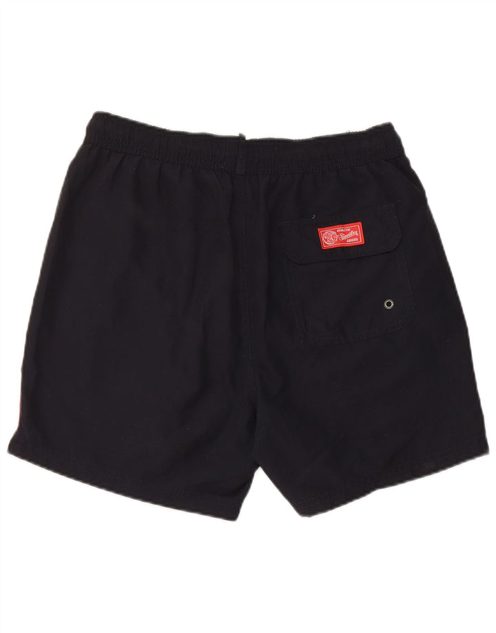 Superdry Shorts deportivos para hombre Poliéster azul marino mediano