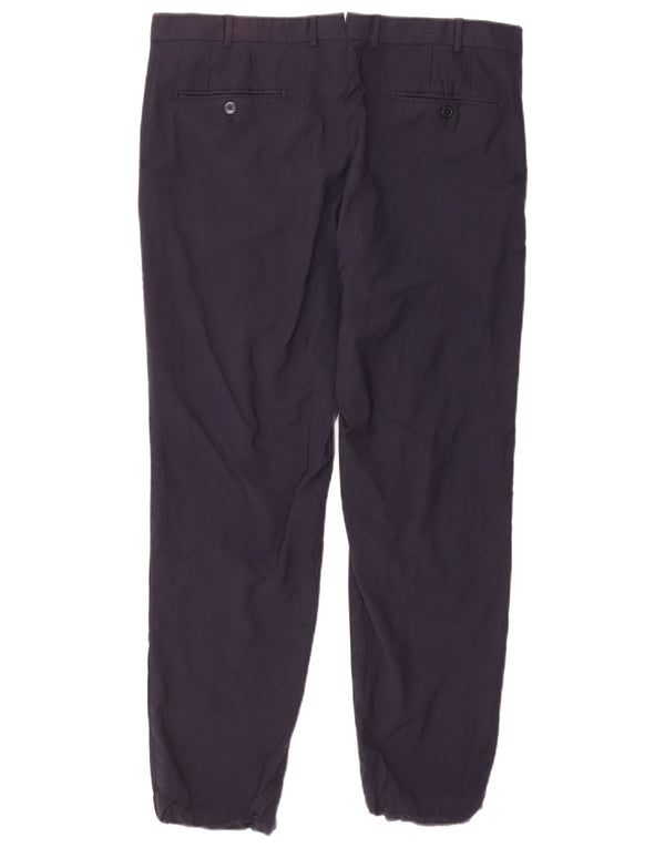 Massimo Dutti Pantalón Traje Slim Hombre EU 46 XL W36 L29 Lana Azul Marino