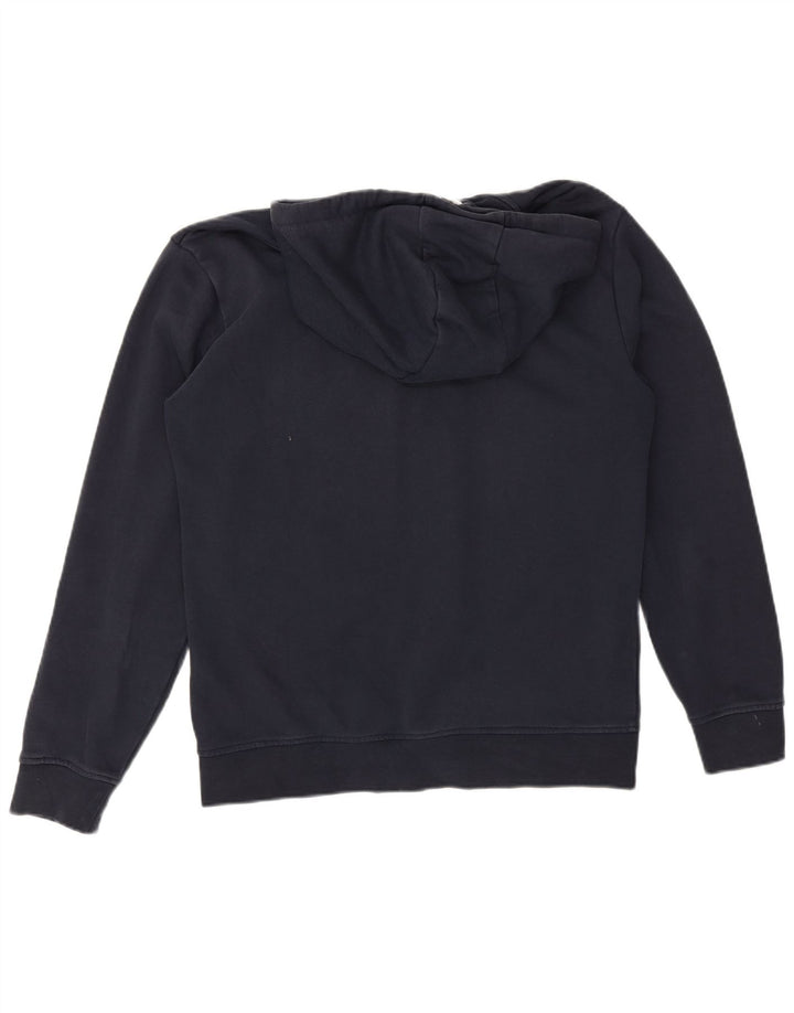 Ellesse - Sudadera con capucha y cremallera para hombre, algodón a rayas, color azul marino mediano