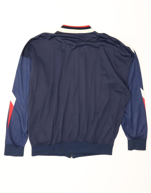 Umbro Mens Cagliari 1990-1991 Chándal Top Chaqueta Grande Azul Marino