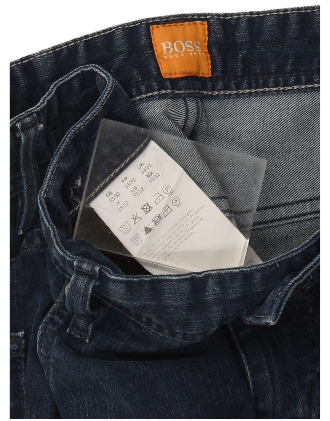 Vaqueros Hugo Boss Hombre Rectos W33 L32 Algodón Azul Marino