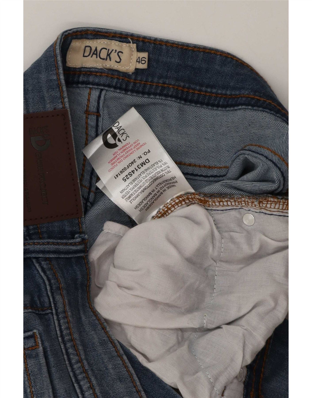 Dack's Jeans rectos para hombre IT 46 Small W30 L28 Algodón azul
