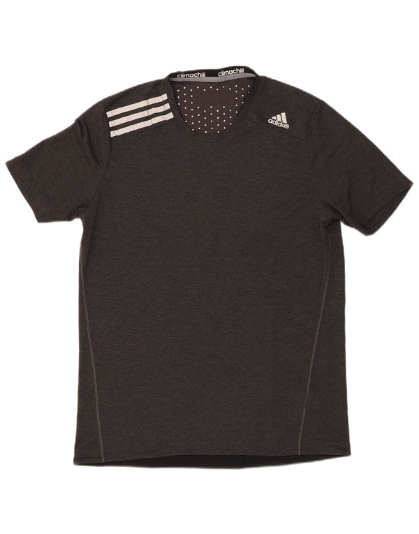 Adidas Hombre Climachill Camiseta Top Poliéster Gris Medio