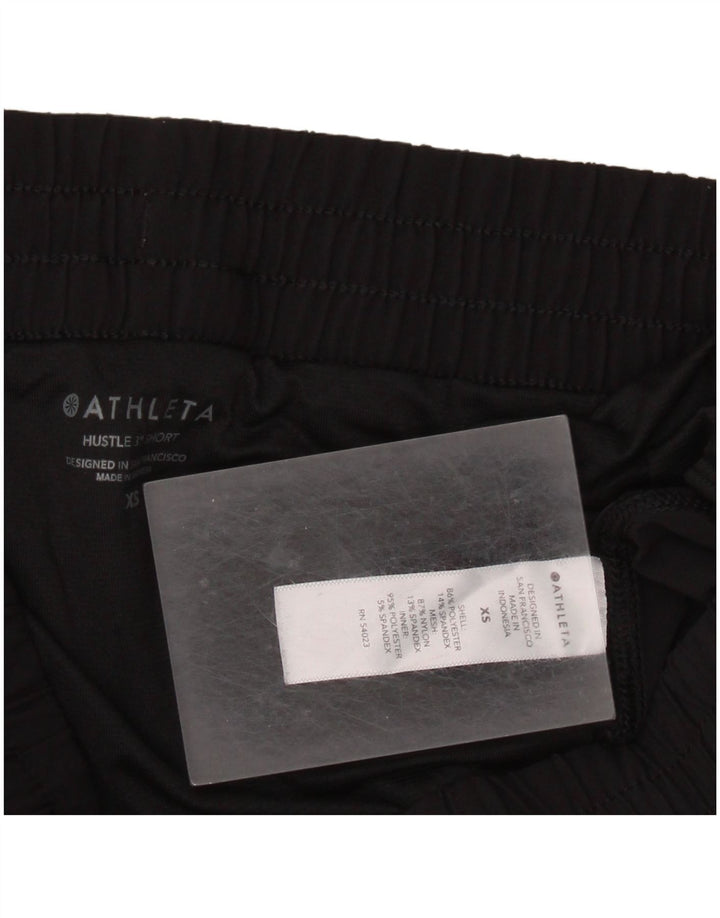 ATHLETA Pantalones cortos deportivos para mujer UK 6 XS Negro Poliéster