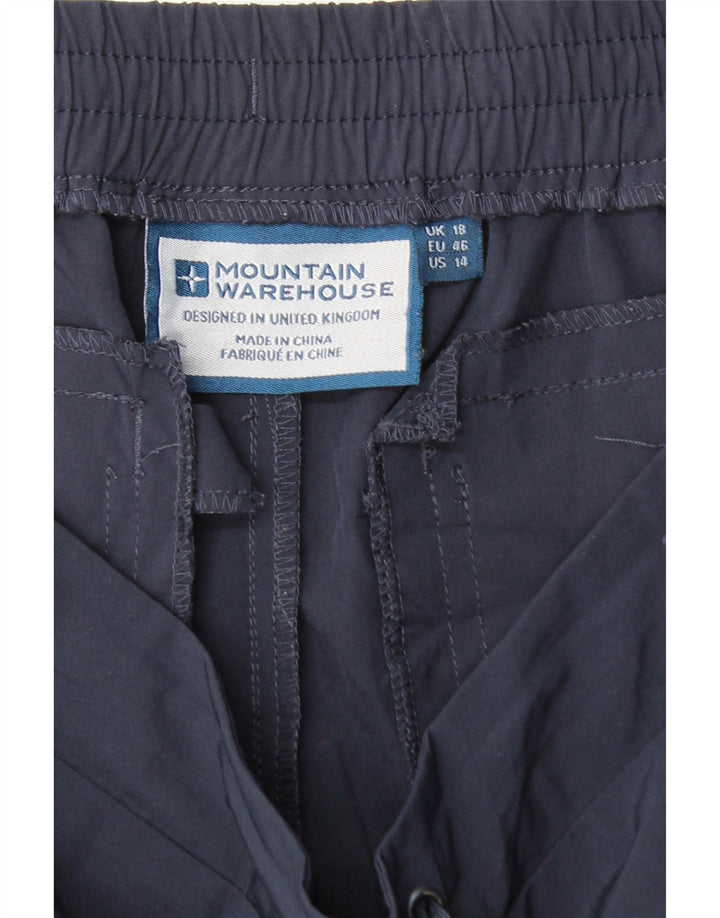 MOUNTAIN WAREHOUSE Womens Tracksuit Trousers UK 18 XL Navy Blue Polyester