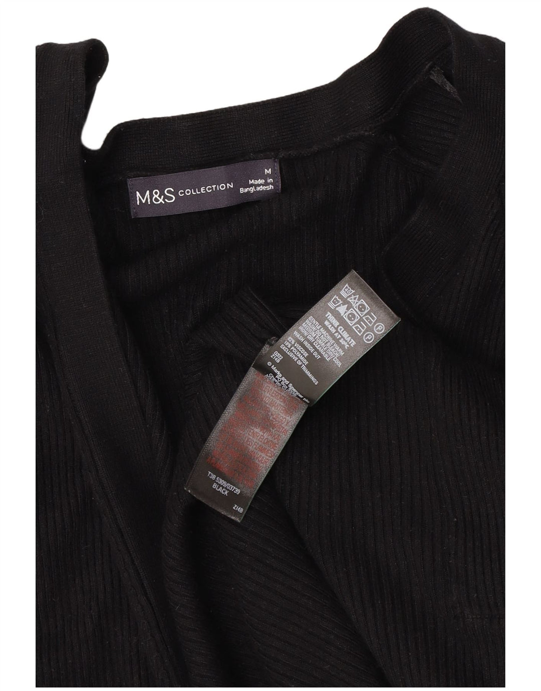 Marks & Spencer Suéter tipo cárdigan abierto de gran tamaño para mujer UK 44 Mediano Negro