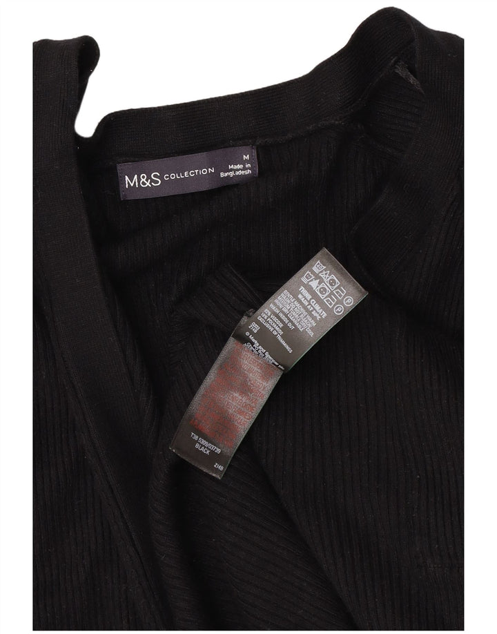 Marks & Spencer Suéter tipo cárdigan abierto de gran tamaño para mujer UK 44 Mediano Negro