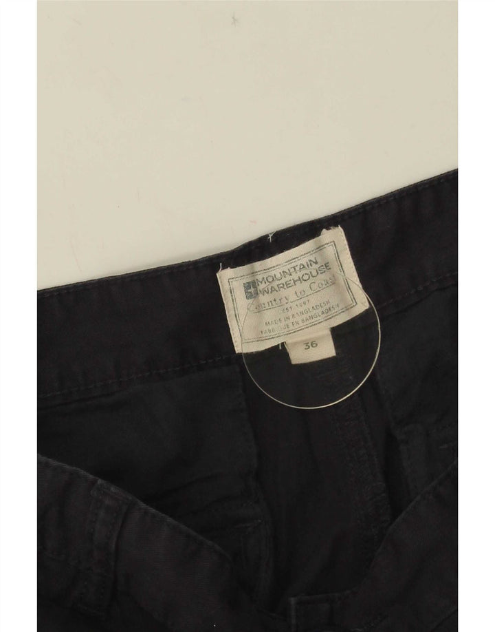 Pantalones cortos tipo cargo para hombre Mountain Warehouse W36 Algodón azul marino grande