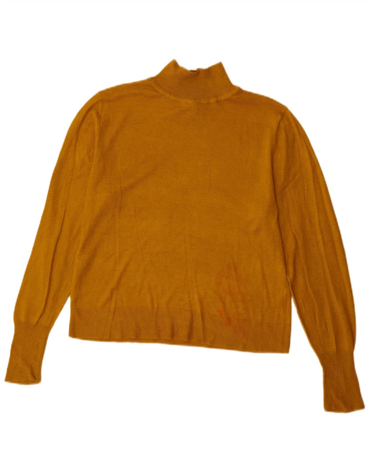 Zara Mujer Cuello Alto Jersey Jersey UK 10 Small Beige