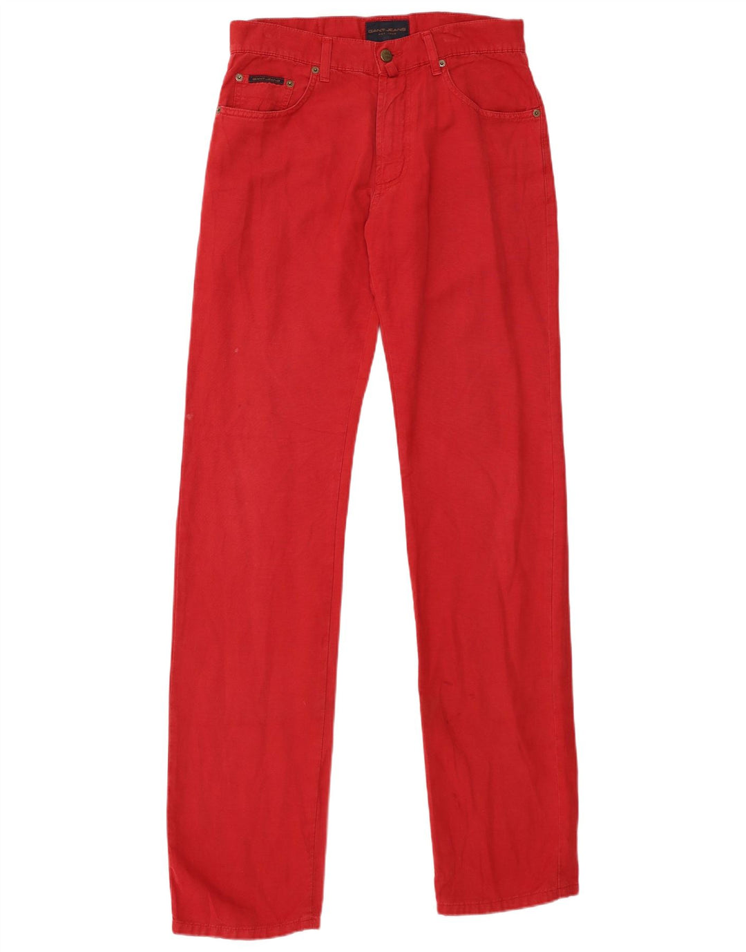 GANT Pantalón casual de corte regular para hombre W30 L36 Algodón rojo