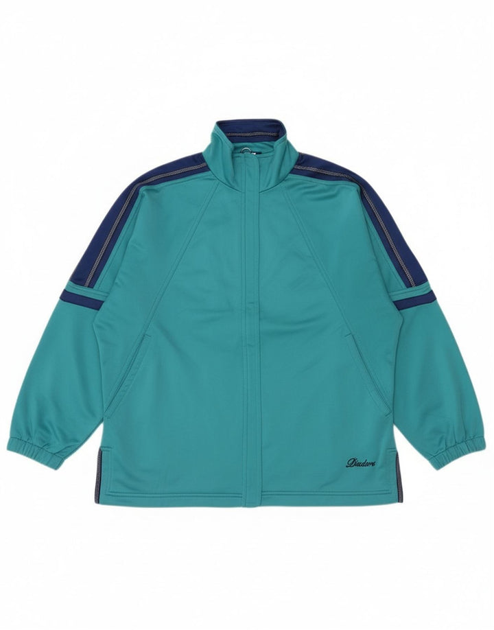 Diadora Chaqueta de chándal para mujer, talla 40, talla mediana, color turquesa