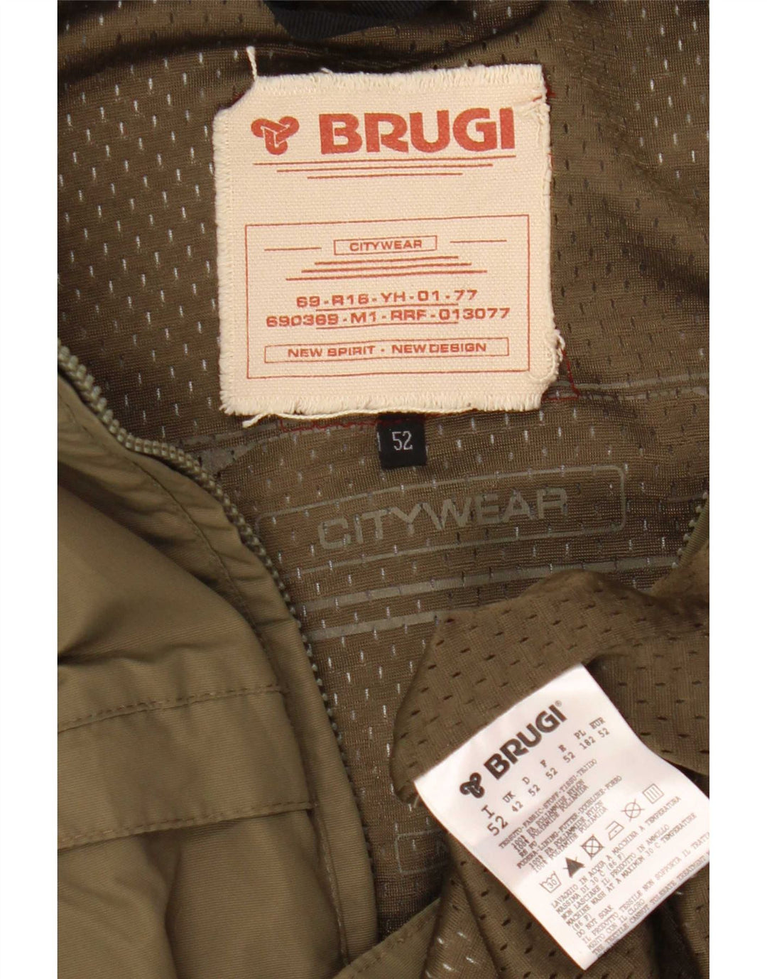 Brugi Chaqueta Bomber Hombre IT 52 XL Nylon Caqui