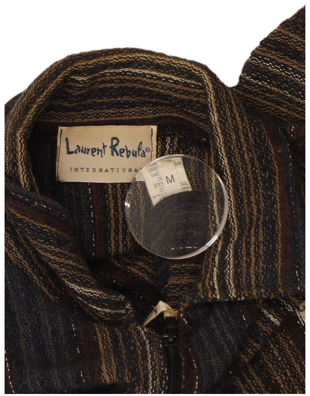 Camisa de franela vintage para hombre acrílico multicolor medio