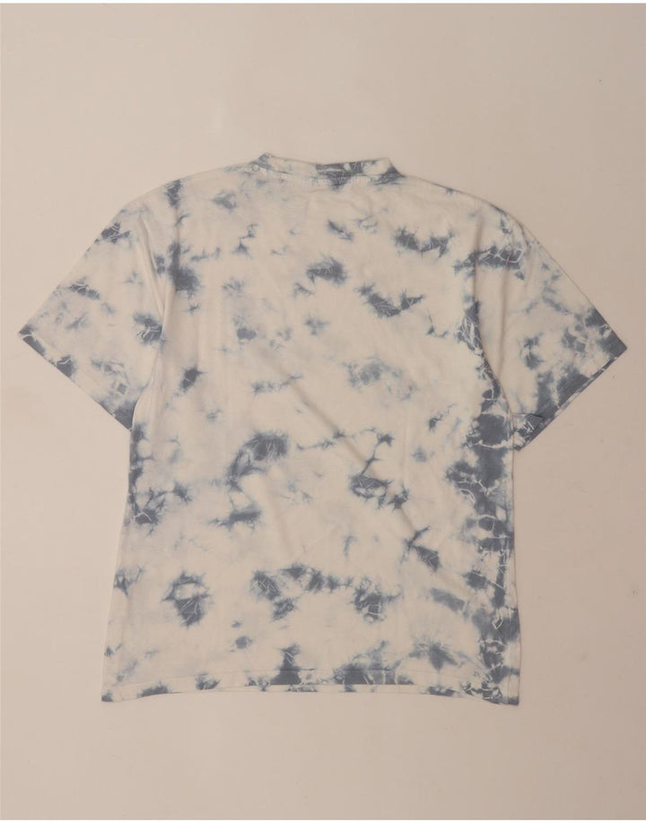 Camiseta Pull & Bear Hombre Top XS Algodón Tie Dye Blanco