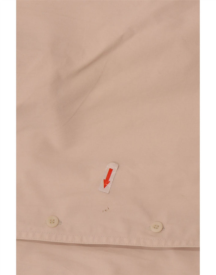 Vintage hombres camisa de manga corta algodón blanco grande
