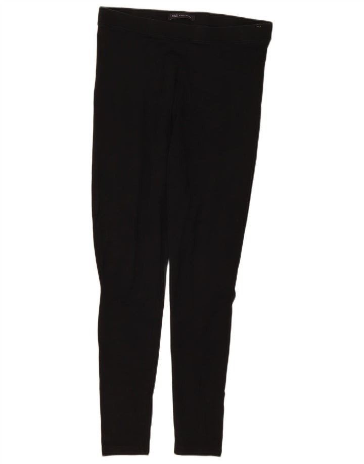 Marks & Spencer Leggings para mujer Reino Unido 12 Mediano Algodón negro