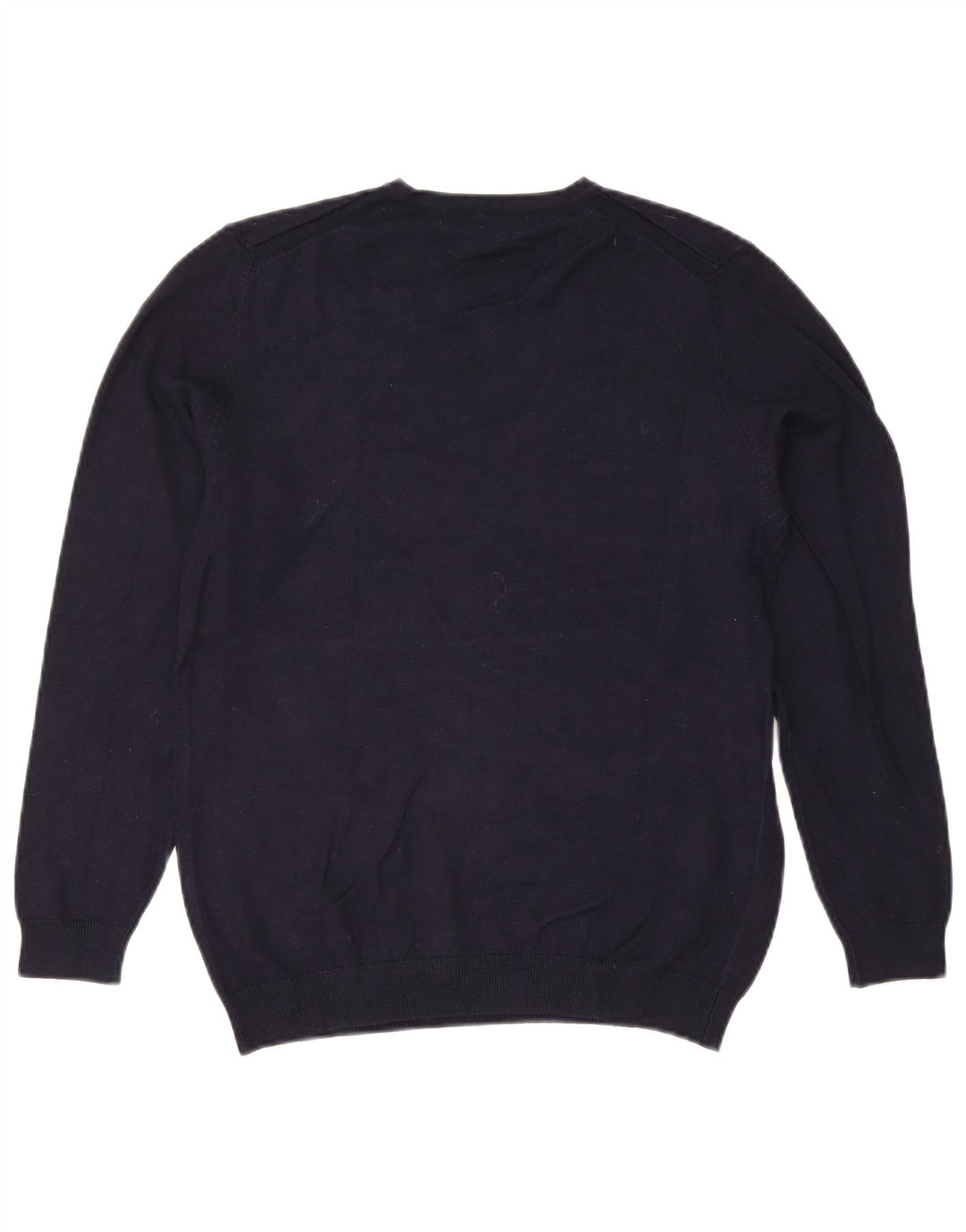 Zara Hombre Jersey Con Cuello En V Jersey Grande Azul Marino