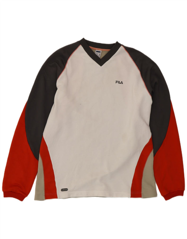 FILA Hombre Sudadera Jumper XL Multicolor Colorblock Poliéster