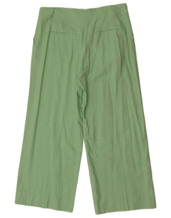 Marks & Spencer Pantalones chinos de cintura alta para mujer UK 14 Large W32 L26 Verde