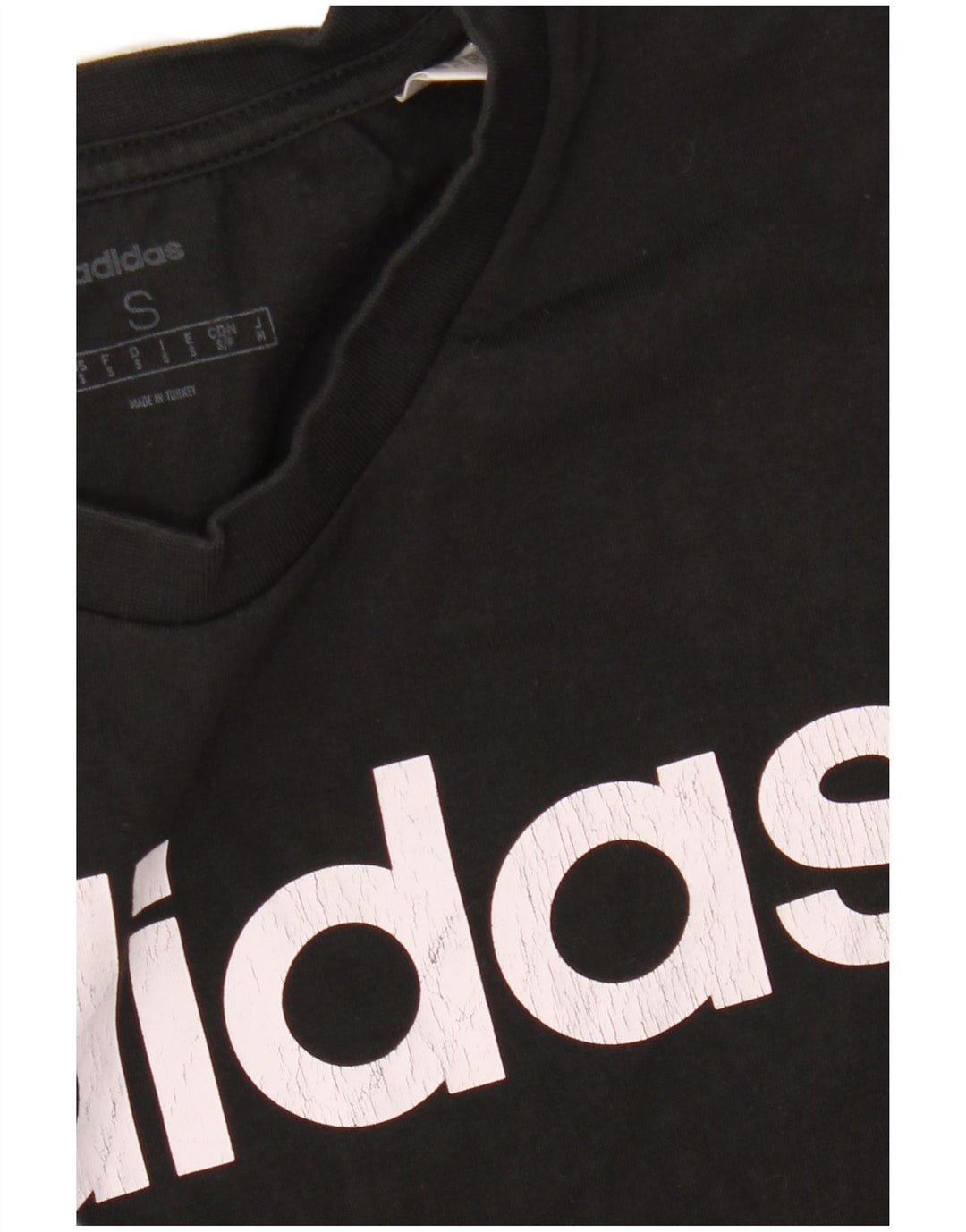 ADIDAS Camiseta gráfica para hombre Top Pequeño Algodón negro