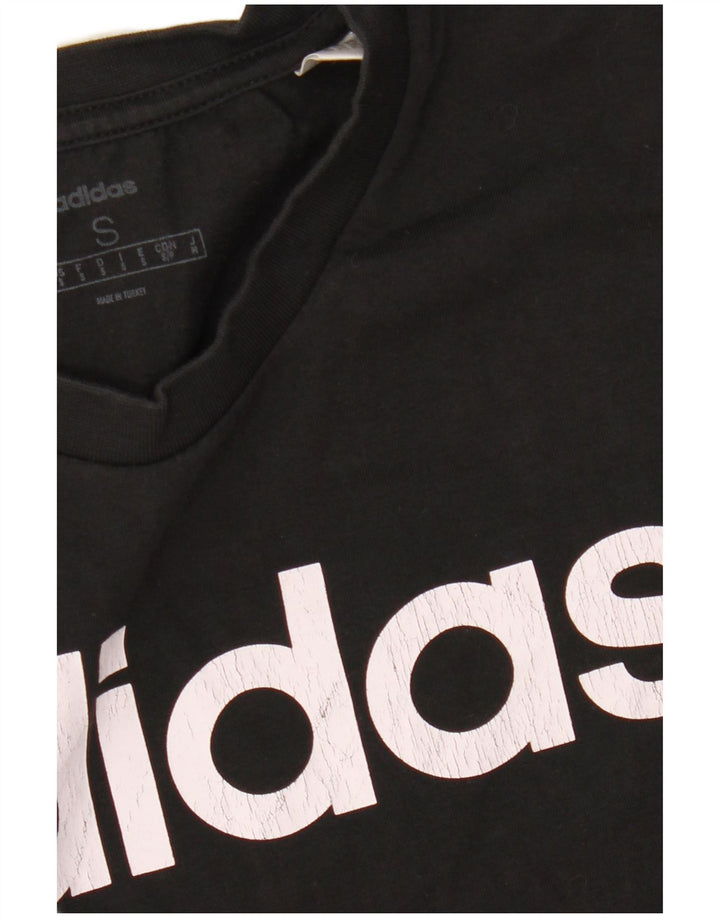 ADIDAS Camiseta gráfica para hombre Top Pequeño Algodón negro
