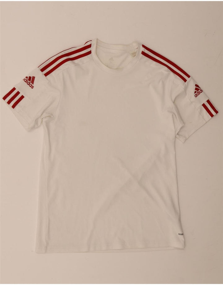 Adidas Hombre Aeroready Camiseta Top Medio Blanco Poliéster