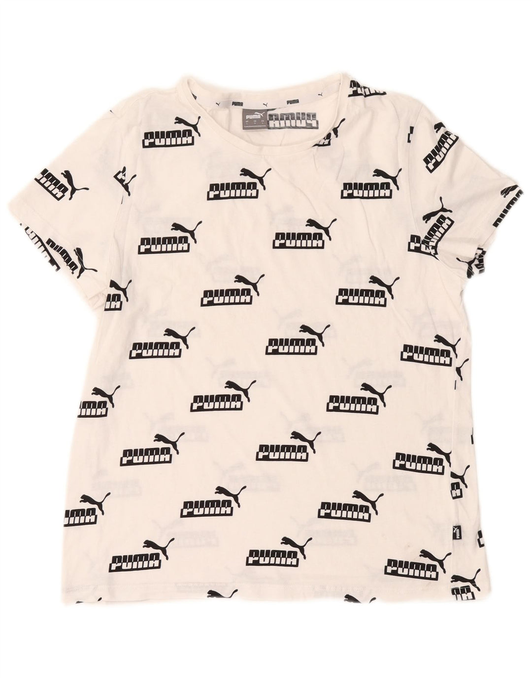 Puma - Camiseta gráfica para mujer, talla 40, color blanco