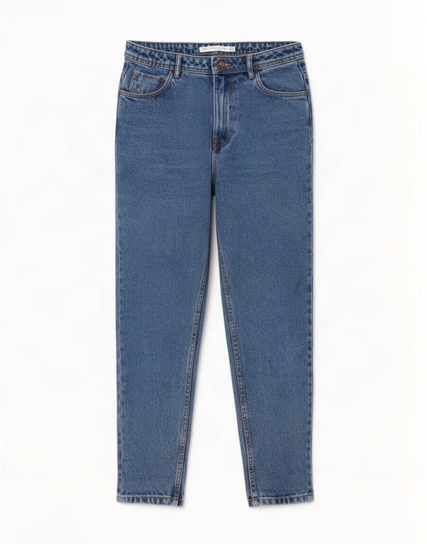 Zara Mujer Trafaluc Vaqueros De Cintura Alta EU 36 XS W26 L28 Algodón Azul