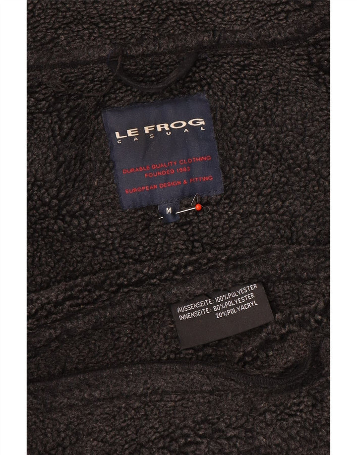Le Frog Mens Utility Jacket UK 38 Mediano Negro Poliéster