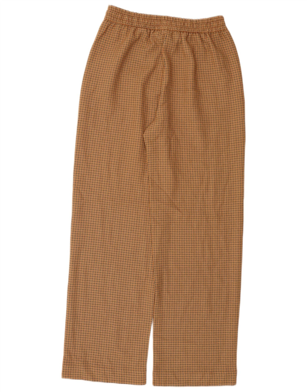 Zara Mujer Pantalón Casual Recto Mediano W28 L29 Marrón Pata De Gallo