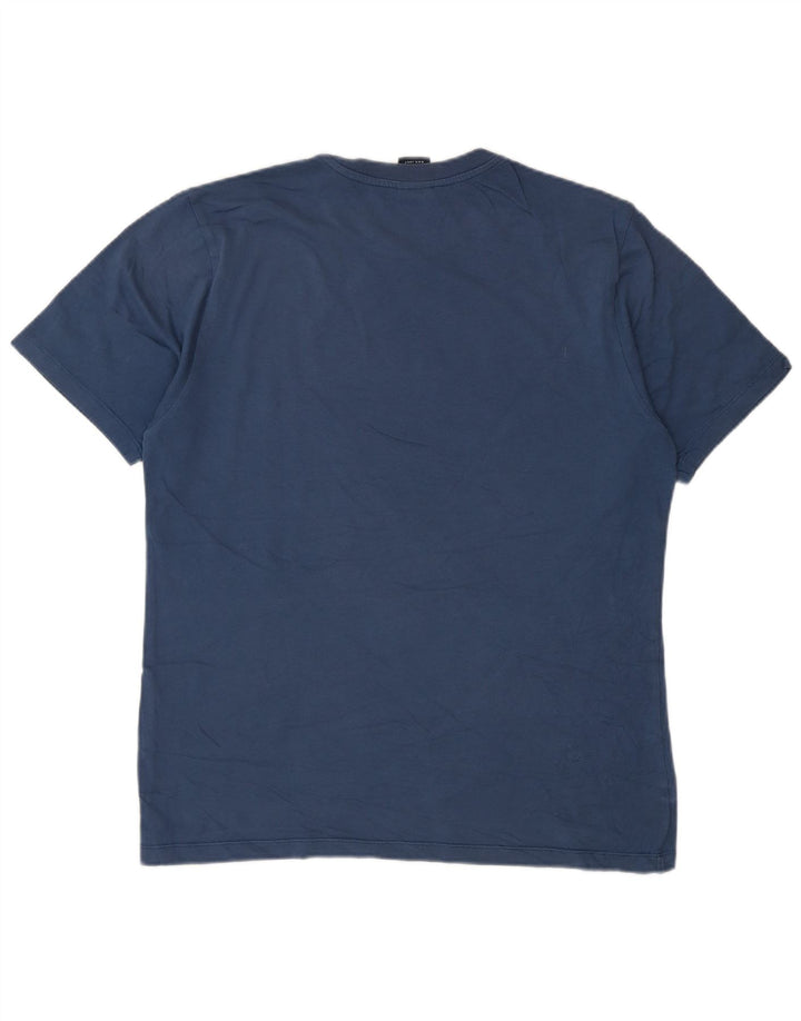 North Sails Hombre Camiseta Gráfica Top Medium Azul Marino