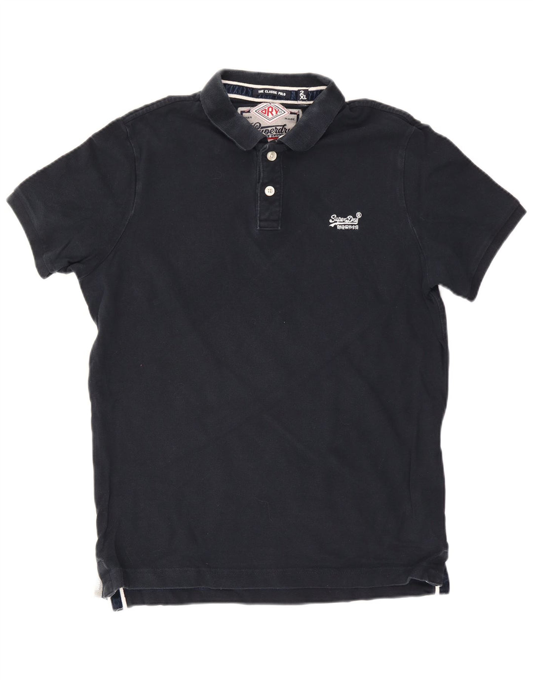 Superdry Polo para hombre 2XL Algodón azul marino