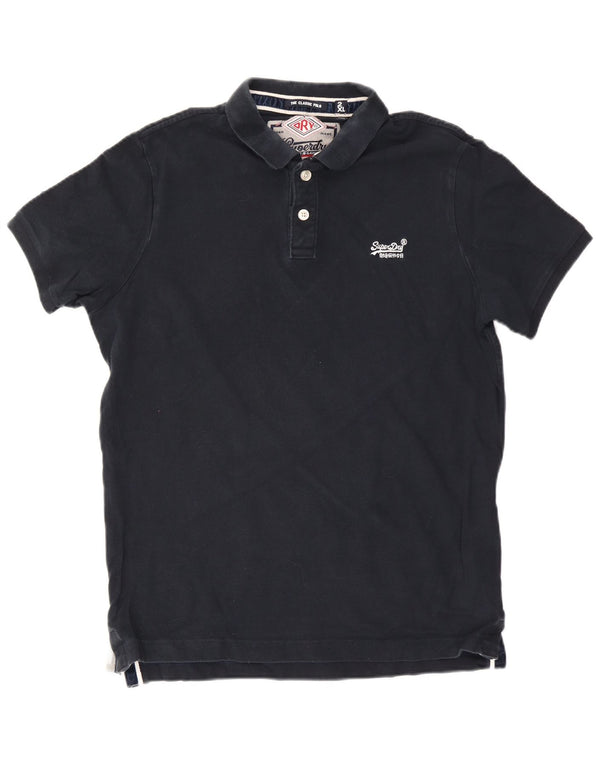 Superdry Polo para hombre 2XL Algodón azul marino
