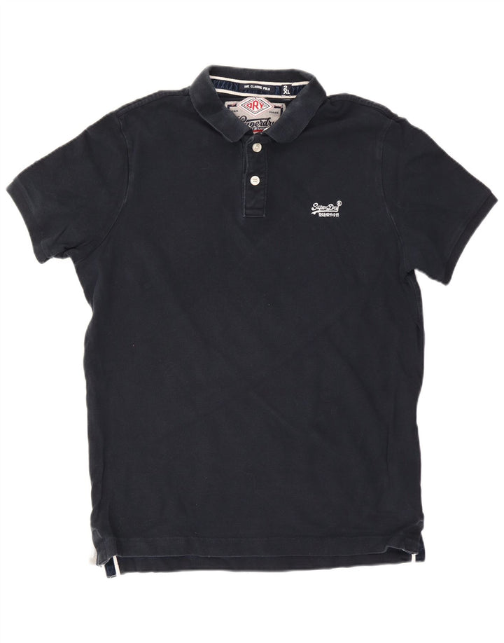 Superdry Polo para hombre 2XL Algodón azul marino