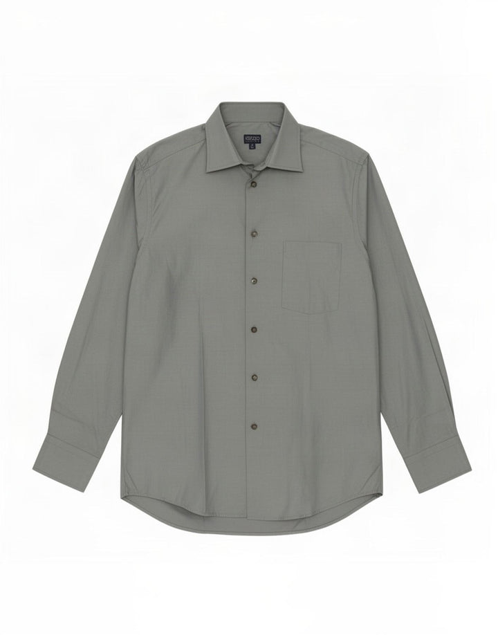 Camisa Kenzo para hombre talla 40 15 1/2 algodón azul mediano