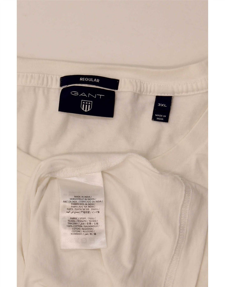 Gant Camiseta Regular Fit para Hombre Top 3XL Algodón Blanco