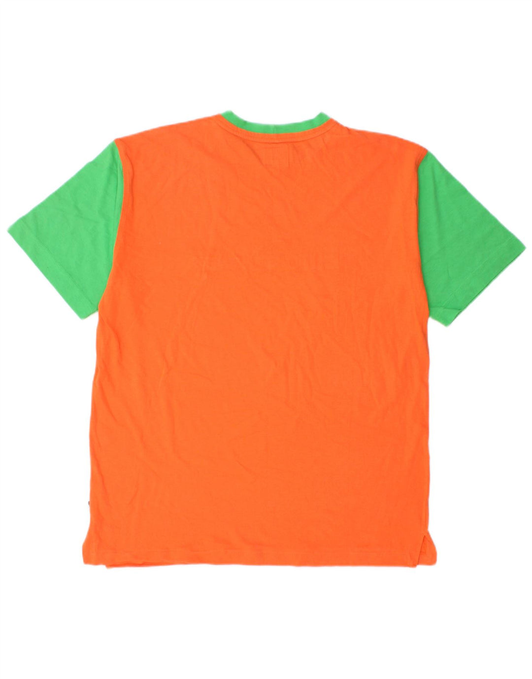 BENETTON Camiseta con estampado de Mickey Mouse para hombre, color naranja medio