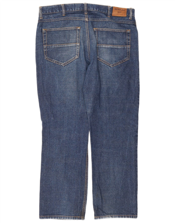 Farah Vaqueros Rectos Para Hombre W36 L30 Algodón Azul