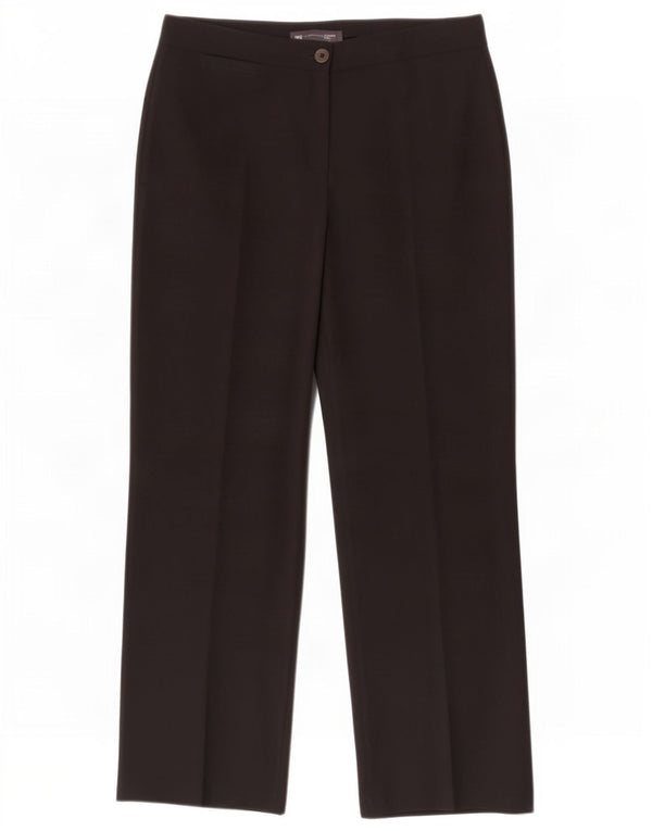 Marks & Spencer Pantalones Casuales Rectos para Mujer UK 44 Large W34 L30 Negro