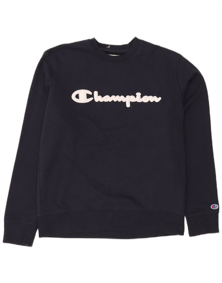 Champion Elite Graphic Sudadera Jumper para Hombre Algodón Negro Mediano